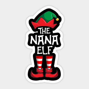 Nana Elf Matching Family Christmas Sticker